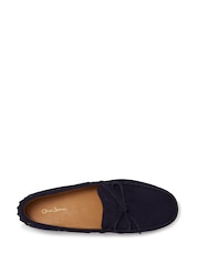 Oliver Sweeney Lastres Navy Suede Driving Shoes - Image 4 of 5
