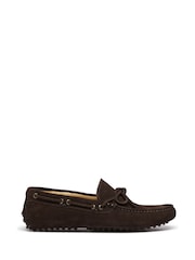 Oliver Sweeney Lastres Navy Suede Driving Shoes - Image 1 of 5