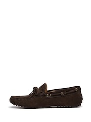 Oliver Sweeney Lastres Navy Suede Driving Shoes - Image 2 of 5
