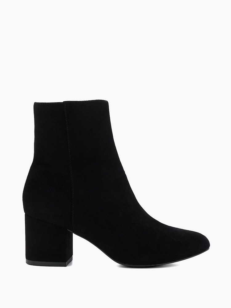 Dune London Black Ottack Low Block Heel Boots - Image 1 of 6