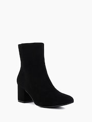 Dune London Black Ottack Low Block Heel Boots - Image 3 of 6