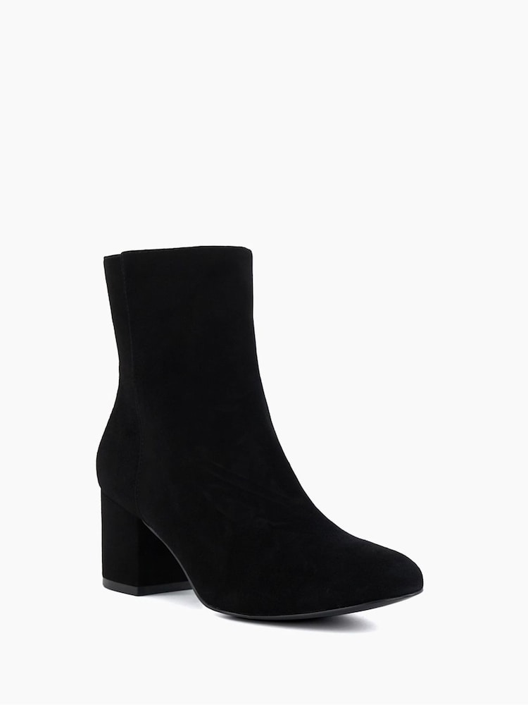 Dune London Black Ottack Low Block Heel Boots - Image 3 of 6