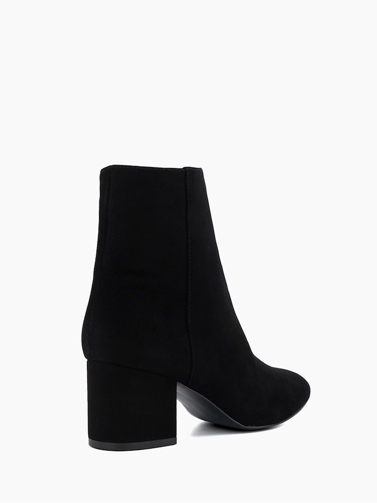 Dune London Black Ottack Low Block Heel Boots - Image 4 of 6