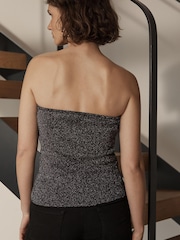 Metallic Black Sparkle Bandeau Boobtube - Image 3 of 5