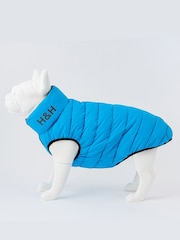 Hugo & Hudson Dark Green and Grey Reversible Dog Puffer Jacket - Image 2 of 4