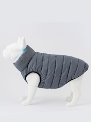Hugo & Hudson Dark Green and Grey Reversible Dog Puffer Jacket - Image 3 of 4