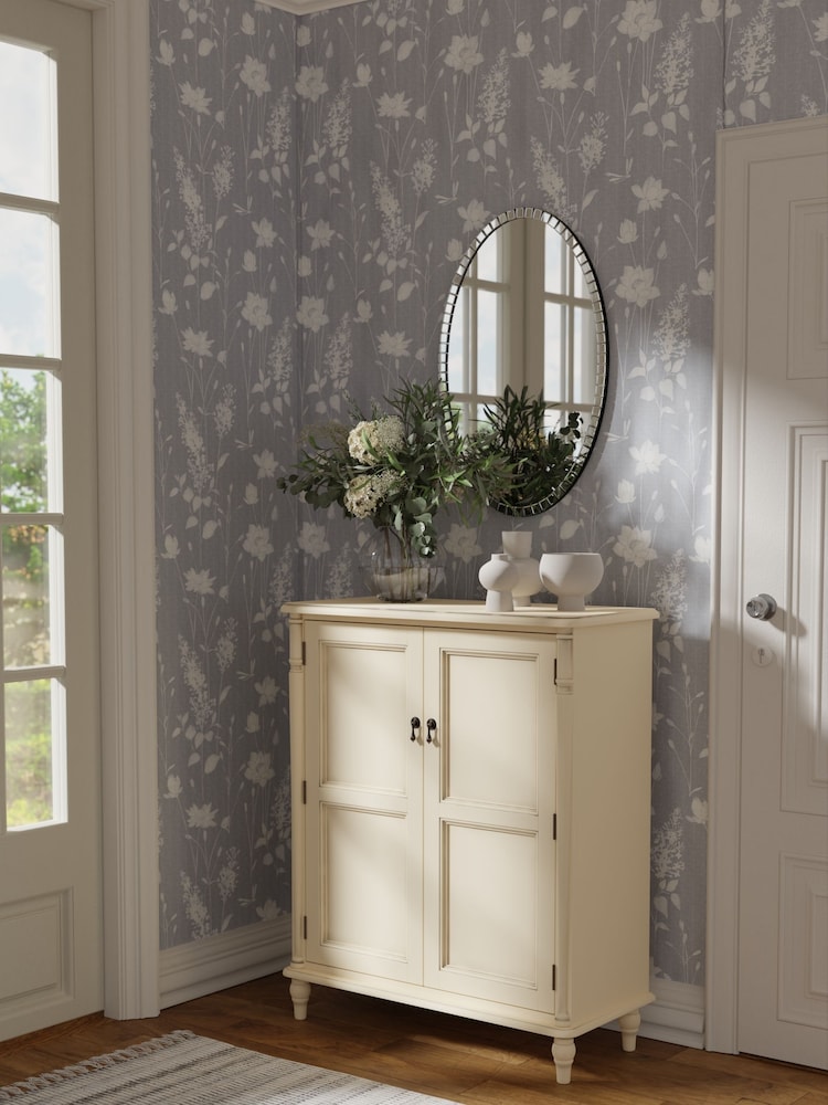 Laura Ashley Ivory Clifton Two-Door Shoe Storage Unit - Image 1 of 6