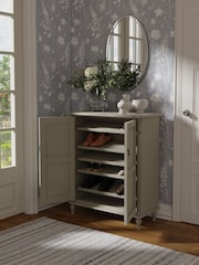 Laura Ashley Dove Grey Clifton Two-Door Shoe Storage Unit - Image 2 of 6