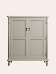 Laura Ashley Dove Grey Clifton Two-Door Shoe Storage Unit - Image 3 of 6
