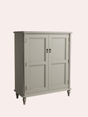 Laura Ashley Dove Grey Clifton Two-Door Shoe Storage Unit - Image 4 of 6