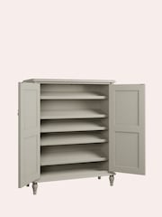 Laura Ashley Dove Grey Clifton Two-Door Shoe Storage Unit - Image 6 of 6