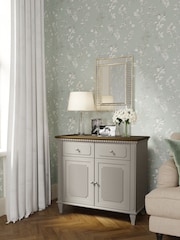 Laura Ashley Pale French Grey Hanover 2 Door 2 Drawer Narrow Sideboard - Image 1 of 5
