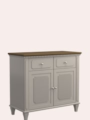 Laura Ashley Pale French Grey Hanover 2 Door 2 Drawer Narrow Sideboard - Image 3 of 5