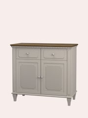 Laura Ashley Pale French Grey Hanover 2 Door 2 Drawer Narrow Sideboard - Image 4 of 5