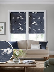 Laura Ashley Midnight Blue Animalia Made To Measure Roman Blind - Image 1 of 7