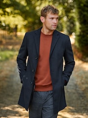 Navy Blue Epsom Overcoat - Image 1 of 13