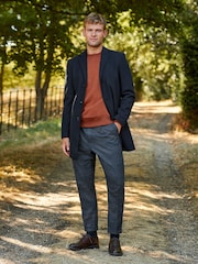 Navy Blue Epsom Overcoat - Image 2 of 13