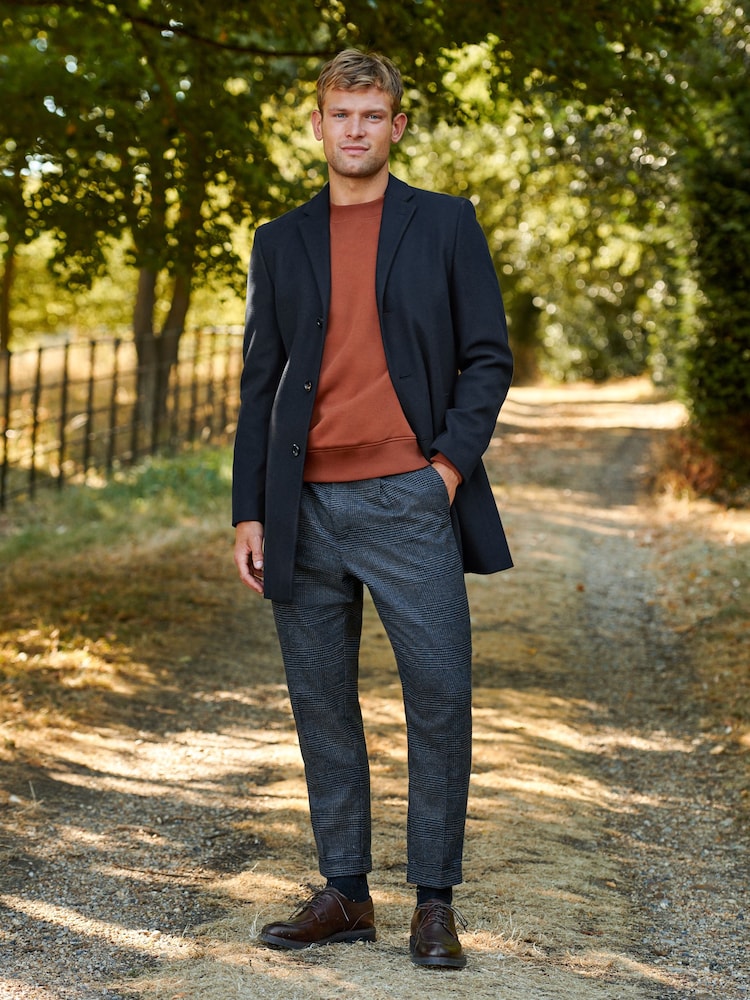 Navy Blue Epsom Overcoat - Image 2 of 13