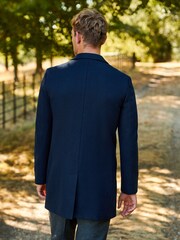 Navy Blue Epsom Overcoat - Image 3 of 13