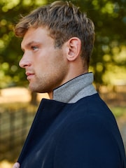 Navy Blue Epsom Overcoat - Image 6 of 13