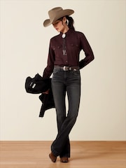 Ariat Purple Earthbound West Long Sleeve Shirt - Image 3 of 6