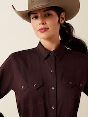 Ariat Purple Earthbound West Long Sleeve Shirt - Image 5 of 6