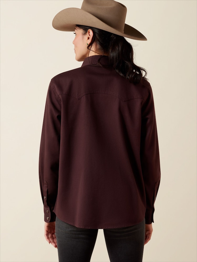 Ariat Purple Earthbound West Long Sleeve Shirt - Image 6 of 6 Ariat Purple Earthbound West Long Sleeve Shirt - Image 6 of 6