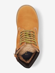 Honey Tan Brown Wide Fit (G) Leather Work Boots - Image 4 of 5