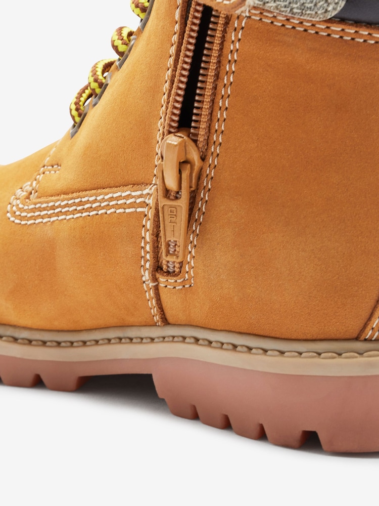 Honey Tan Brown Wide Fit (G) Leather Work Boots - Image 5 of 5
