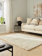Ivory White Premium Cosy Shaggy Rug - Image 1 of 5