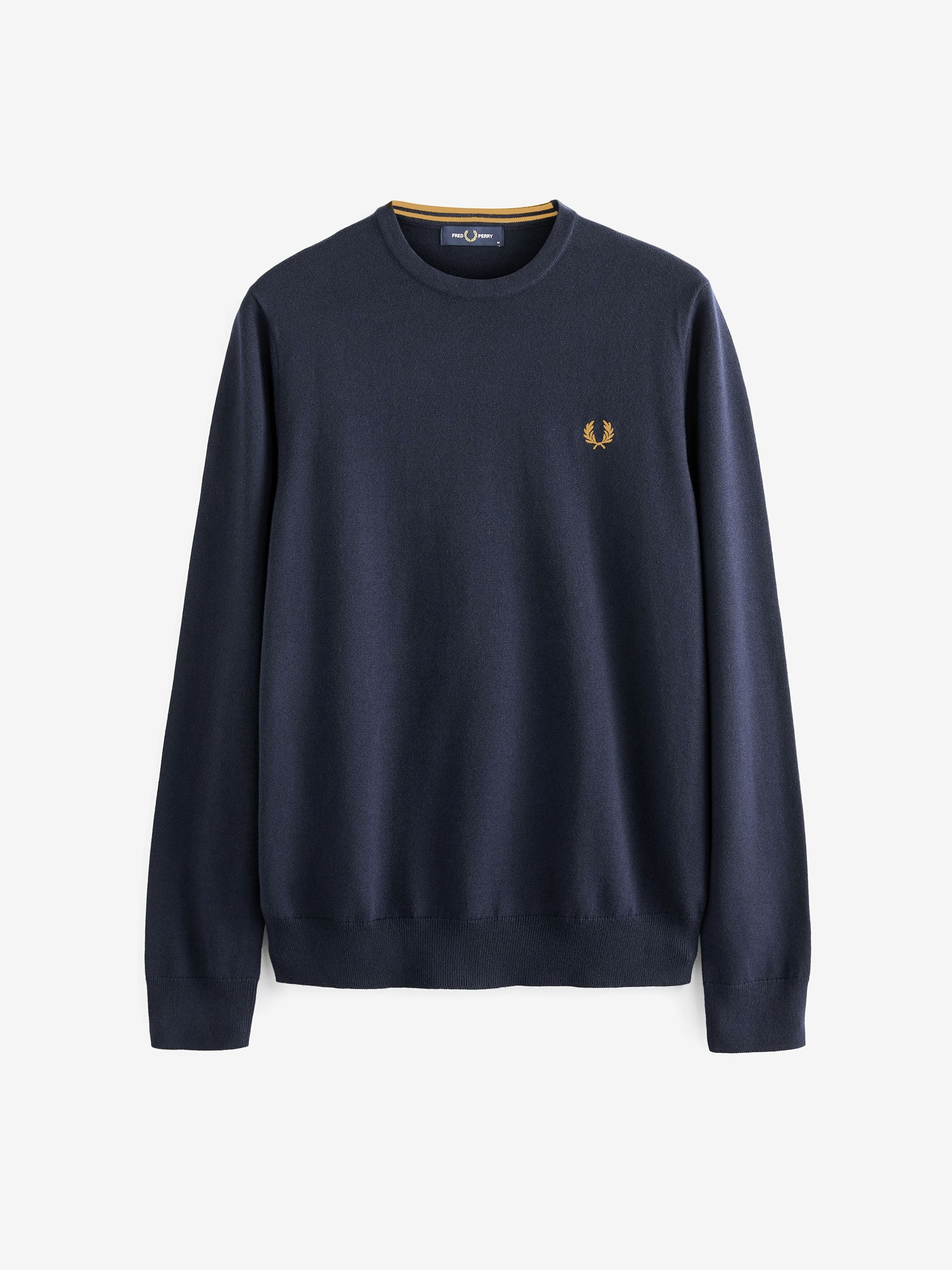Buy Fred Perry Navy Classic Crew-Neck Jumper from the Next UK