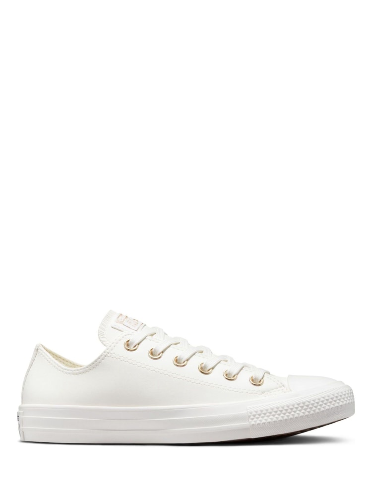 Converse White Leather Low Top Trainers - Image 1 of 7