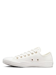 Converse White Leather Low Top Trainers - Image 2 of 7