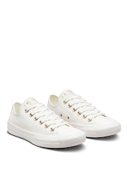Converse White Leather Low Top Trainers - Image 4 of 7