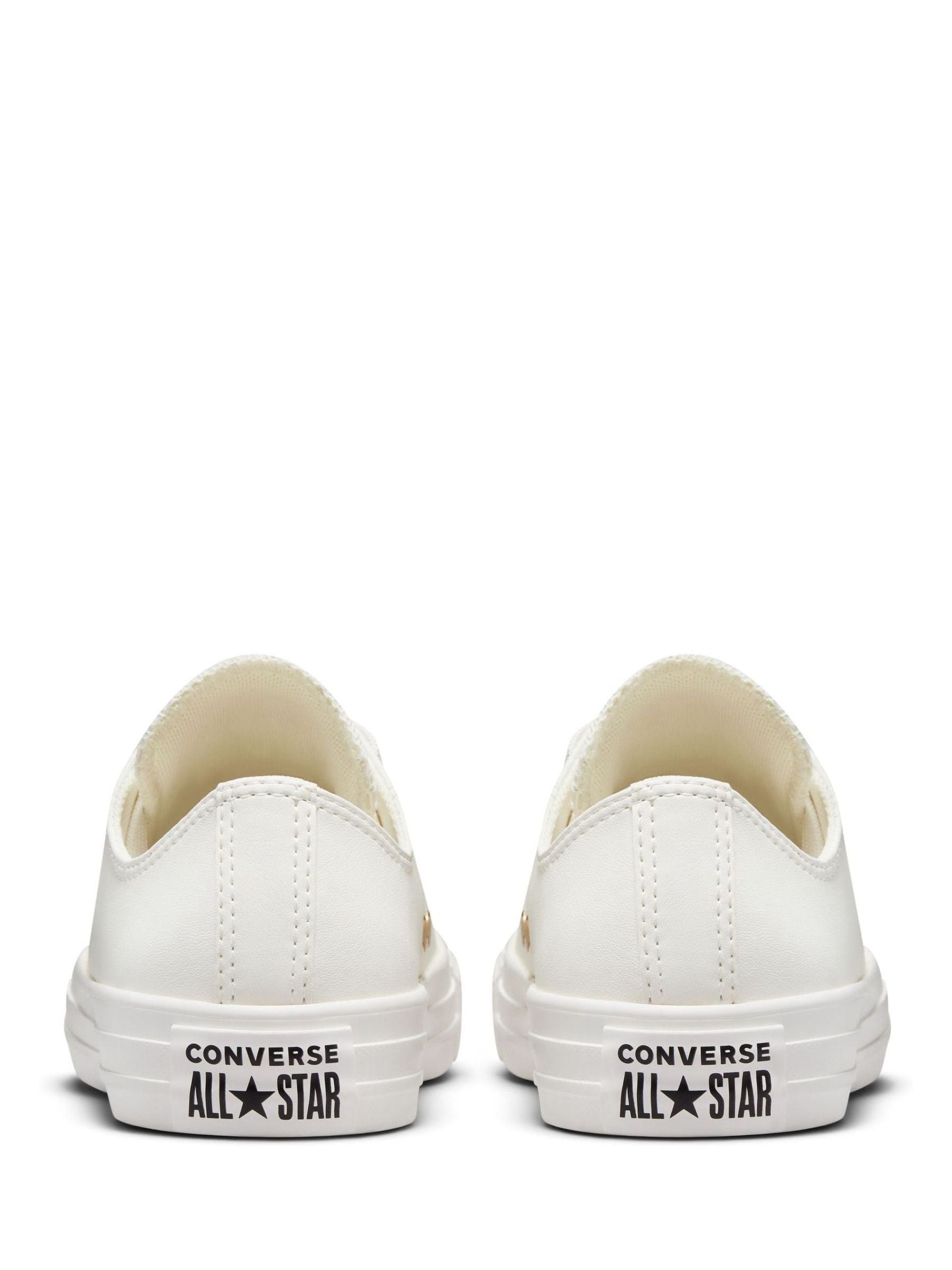 White leather converse 7 best sale