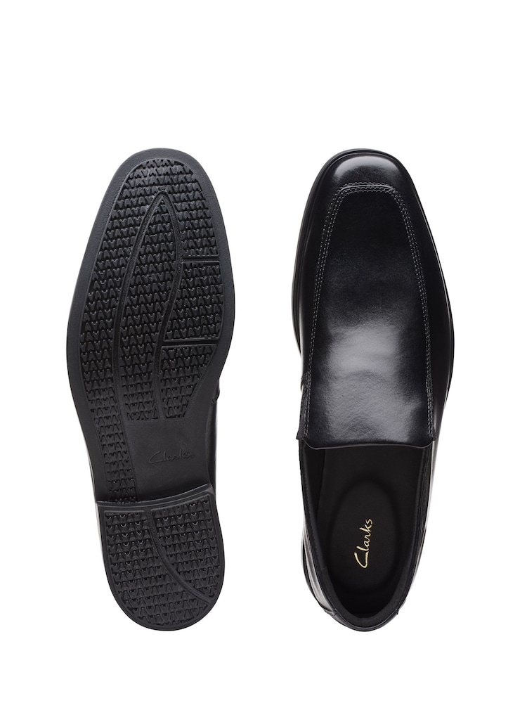 črna - širok kroj (H) - Usnjeni čevlji Clarks Howard Edge - Slika 7 iz 7