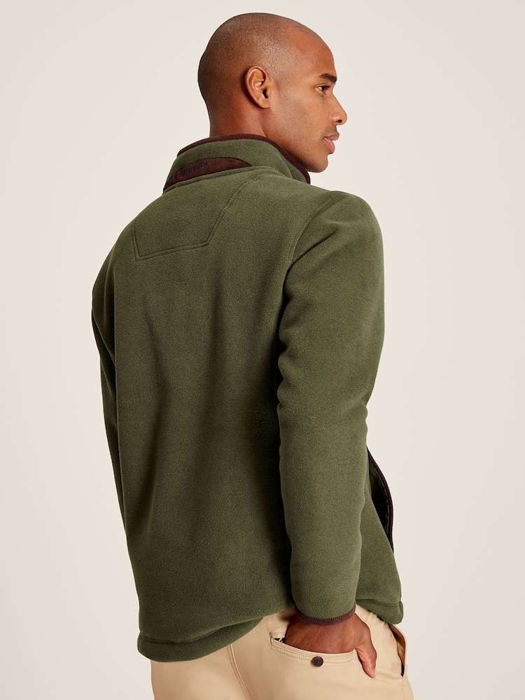 Joules Coxton Green Quarter Zip Fleece - Image 2 of 7