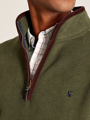 Joules Coxton Green Quarter Zip Fleece - Image 6 of 7