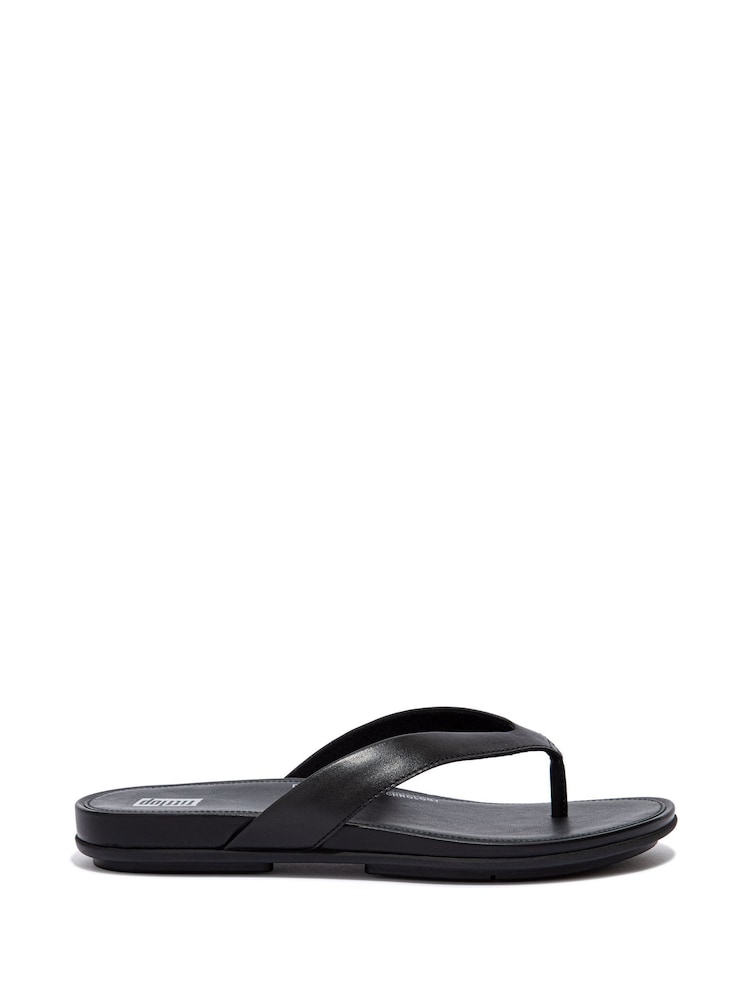 FitFlop Gracie Leather Flip-Flops - Image 1 of 6