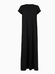 AllSaints Black 100% Cotton Anna Midi Dress - Image 7 of 7