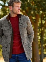 Light Grey Four Pocket Funnel Neck Coat - Image 1 of 10