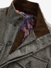 Light Grey Four Pocket Funnel Neck Coat - Image 10 of 10