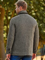 Light Grey Four Pocket Funnel Neck Coat - Image 3 of 10