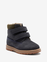 Blue Standard Fit (F) Leather Thermal Thinsulate™ Lined Touch Fastening Work Boots - Image 2 of 5