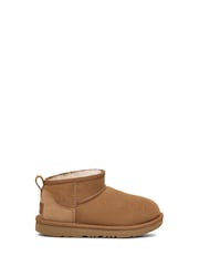 UGG Chestnut Brown Classic Ultra Mini Boots - Image 1 of 7