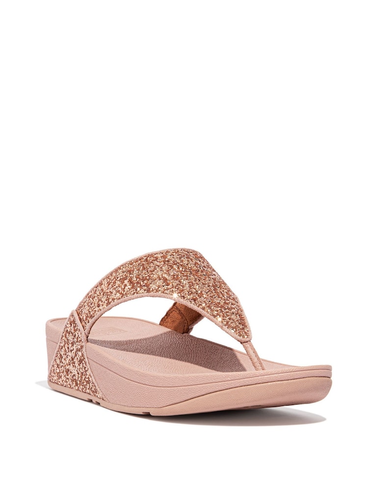 FitFlop Lulu Glitter Toe-Post Sandals - Image 1 of 3