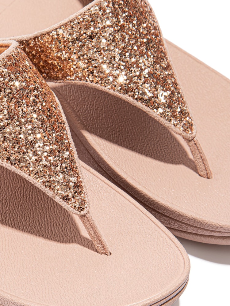 FitFlop Lulu Glitter Toe-Post Sandals - Image 3 of 3