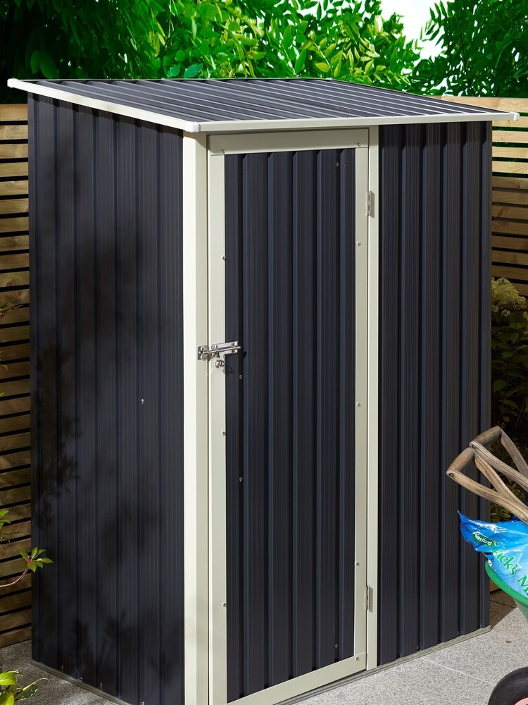 Rowlinson Grey Garden Trentvale Metal Pent Shed - Image 2 of 6
