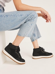 Black Forever Comfort Retro High Top Trainers - Image 1 of 7