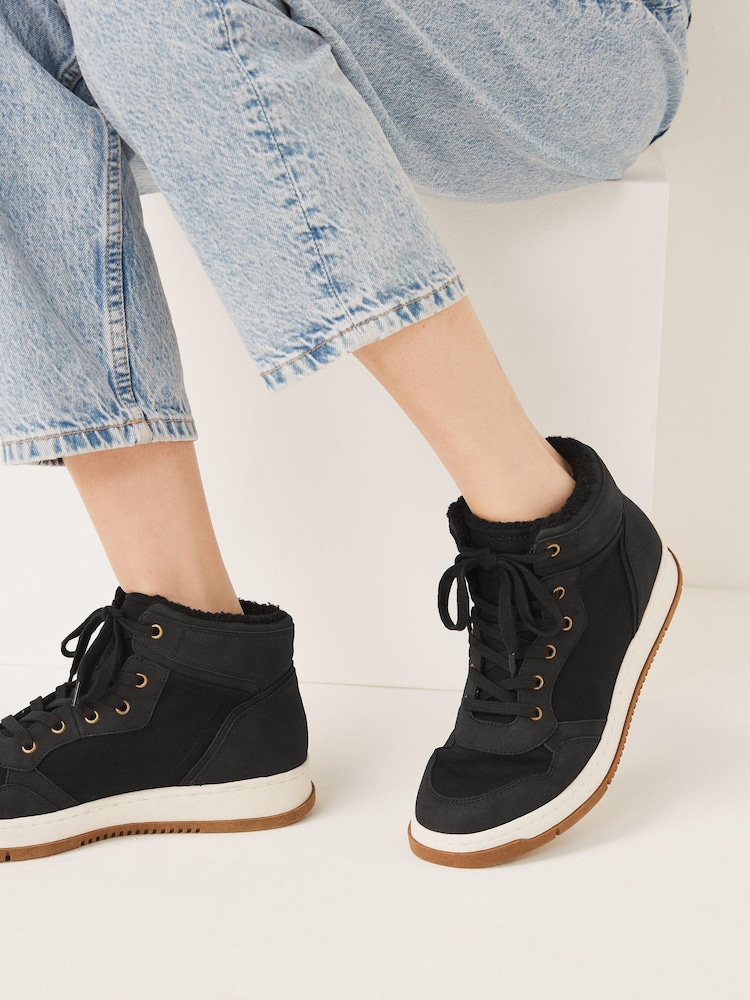 Black Forever Comfort Retro High Top Trainers - Image 2 of 7